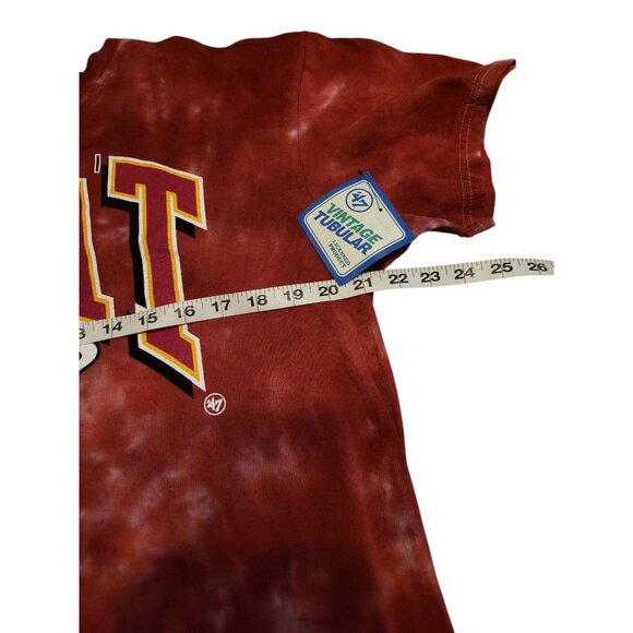 Men's Miami Heat '47 Red Vintage Tie Dye Tubular T-Shirt Men's Size Large NWT - Picture 9 of 10